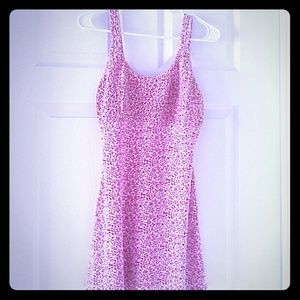 Pink and white floral skater dress